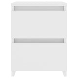 Bedside Cabinets 2 pcs White 30x30x40 cm Engineered Wood 800514