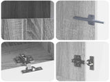 5 Piece LED TV Cabinet Grey Sonoma Engineered Wood 3416523
