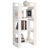 Book Cabinet/Room Divider White 60x35x125 cm Solid Wood 813885