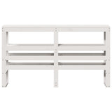 Headboard with Shelves White 120 cm Solid Wood Pine 850891