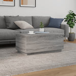 ZNTS Coffee Table with LED Lights Grey Sonoma 90x50x40 cm 839880