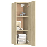 TV Cabinets 2 pcs Sonoma Oak 30.5x30x90 cm Engineered Wood 803351