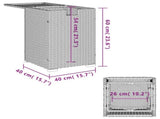 Propane Tank Cover Table Grey 40x40x60 cm Poly Rattan 366296