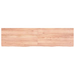 ZNTS Bathroom Countertop Light Brown 120x30xcm Treated Solid Wood 3156137