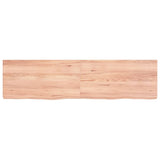 ZNTS Bathroom Countertop Light Brown 120x30xcm Treated Solid Wood 3156137