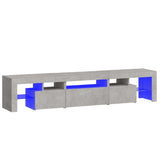 TV Cabinet with LED Lights Concrete Grey 200x36.5x40 cm 3152813