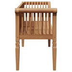 Garden Bench Brown 127.5 x 52 x 80 cm Solid teak wood 42006347