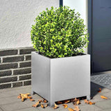 Garden Planters 2 pcs 40x40x40 cm Galvanised Steel 851210