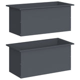 Garden Planter with LED 2 pcs Antracite 40 x 80 x 40 cm Steel 8008159