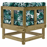 Corner Sofas with Cushions 2 pcs Impregnated Wood Pine 825456