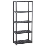 Storage Shelf 5-Tier Black 71x38x170 cm Plastic 147684