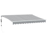 Automatic Retractable Awning Anthracite&White 350x250 cm 3310227