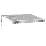 Automatic Retractable Awning Anthracite&White 350x250 cm 3310227