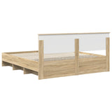 Bed Frame Sonoma Oak 180 x 200 cm Engineered Wood 3408825