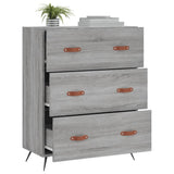 Chest of Drawers Grey Sonoma 69.5x34x90 cm Engineered Wood 827826