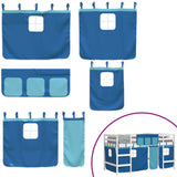 Kids' Loft Bed with Curtains without Mattress Blue 90x200cm 3206968