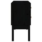 Console Cabinet Black 90x40x78 cm Solid Wood Pine 821743
