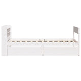 Bed Frame without Mattress White 90x200 cm Solid Wood Pine 3307132