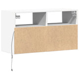 TV Wall Cabinet with LED Lights White 80x31x45 cm 852327