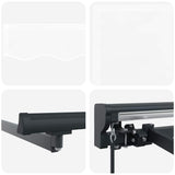 Retractable Awning Manual White 300x250 cm Fabric 3330085
