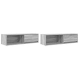 ZNTS TV Cabinets 2 pcs Grey Sonoma 100x31x25.5 cm Engineered Wood 861483