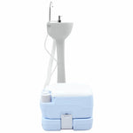 Camping Toilet 2 pcs Blue and White 50.5 x 33 x 103 cm 42001434