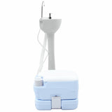 Camping Toilet 2 pcs Blue and White 50.5 x 33 x 103 cm 42001434