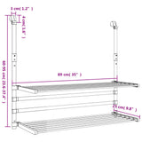 Drying Rack for Balcony 89x25x cm Aluminium 154605