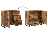 Sideboard Old Wood 69.5 x 34 x 90 cm Engineered Wood and Iron 881540