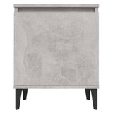 Bed Cabinets with Metal Legs Concrete Grey 40x30x50 cm 805842