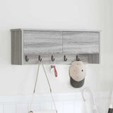 Wall-Mounted Coat Rack with Shelf Grey Sonoma 80 x 20 x 30 cm 874344