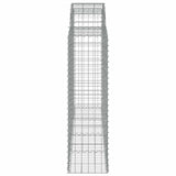 Arched Gabion Baskets 10 pcs 200x50x140/160 cm Galvanised Iron 3146370