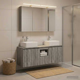 Bathroom Cabinet Set 4 pcs Grey Sonoma Engineered Wood 3406380