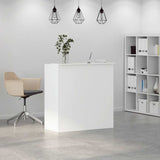 Reception Desk White 100x50x103.5 cm Engineered Wood 3324160