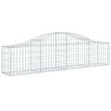 Arched Gabion Baskets 4 pcs 200x30x40/60 cm Galvanised Iron 3145369