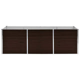 Garden Raised Bed Brown 240x80x77 cm Galvanised Steel 45713