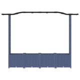 Raised Bed with Trellis and Roof Grey 204 x 40 x 141 cm PP 42032556