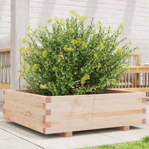 ZNTS Garden Planter 80x80x26.5 cm Solid Wood Pine 847308