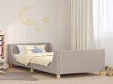 Children's Bed Frame with Headboard Light Grey 90 x 200 cm 42010886