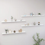Wall Shelves 4 pcs White 115x9x3 cm 326664