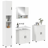 Bathroom Furniture Set 4 pcs White Engineered wood & Metal 3393003