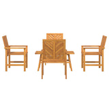Garden Lounge Set 5 pcs Brown Solid Acacia Wood 3154130