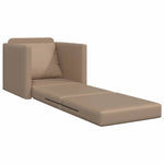 Floor Sofa Bed Cappuccino 74 x 77 x 81 cm Faux leather 4106634