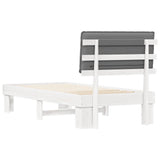 Bed Frame with Upholstered Headboard Light Grey 75 x 190 cm 877323