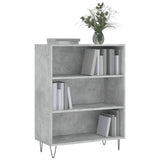 Bookcase Concrete Grey 69.5x32.5x90 cm Engineered Wood 828360