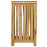 Laundry Basket Natural Solid Teak Wood 340758