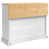 Kitchen Trolley 2 pcs White and Honey Wax 112 x 70 x 91.5 cm 3425385