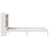 Bookcase Bed without Mattress White 75x190 cm Small Single Solid Wood Pine 3321611