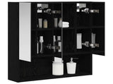 Bathroom Mirror Cabinet Black Oak 60 x 14.5 x 70 cm 889184
