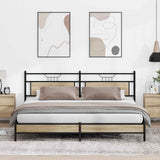 Metal Bed Frame without Mattress Sonoma Oak 200x200 cm 3325119